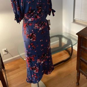 Rachel Roy fully lined wrap floral dress N WT
